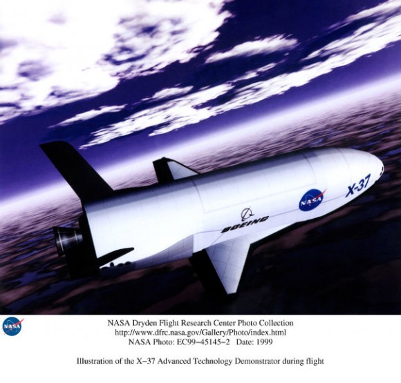 Illustration of the X-37 Advanced Technology Demonstrator during flight. Credit: NASA