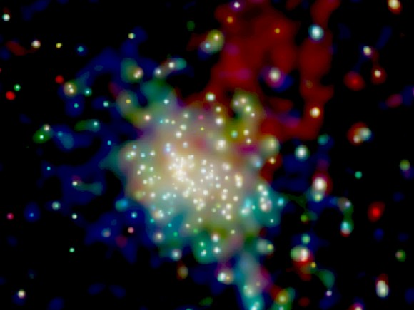 Young Star Cluster Aglow With Mysterious X-Ray Cloud Young Star Cluster Aglow With Mysterious X-Ray Cloud