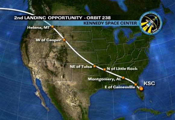 Shuttle landing track. Credit: NASA