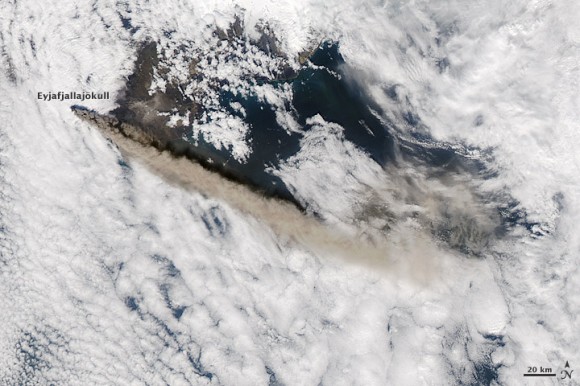 Eyjafjallajökull on May 12, 2010. NASA image by Jeff Schmaltz, MODIS Rapid Response Team at NASA GSFC.
