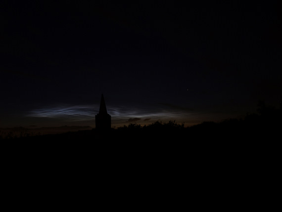 Noctilucent clouds in Lancashire taken by Mark Purvis in 2009.