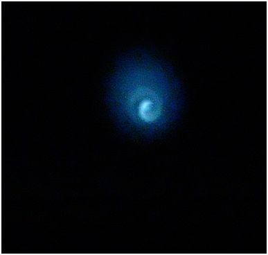 Image of spiraling object over Australia, taken by Lance Godwin, from the 9MSN news station website.