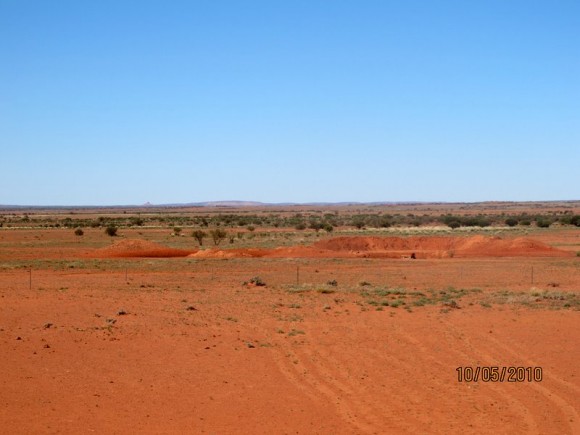 A view of Woomera from the Ghan train. Credit: Col Maybury