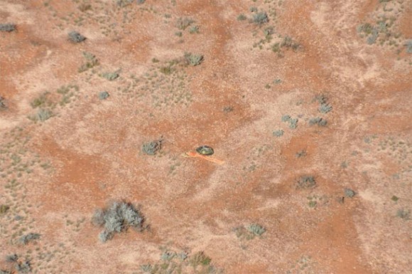 Hayabusa's heat shield was also recovered from the Australian outback. Credit: JAXA