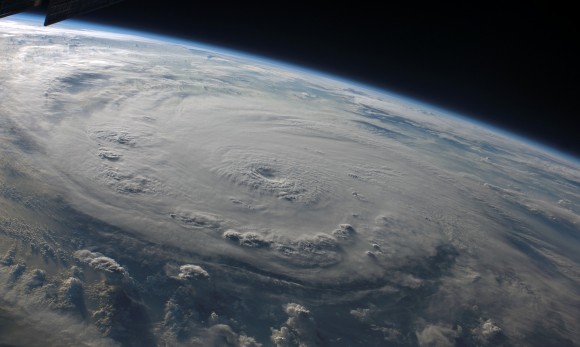 Hurricane Felix over the coast of eastern Honduras