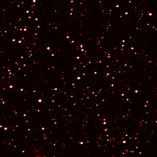This image zooms into a small portion of Kepler's full field of view -- an expansive, 100-square-degree patch of sky in our Milky Way galaxy. (NASA/Ames/JPL-Caltech)