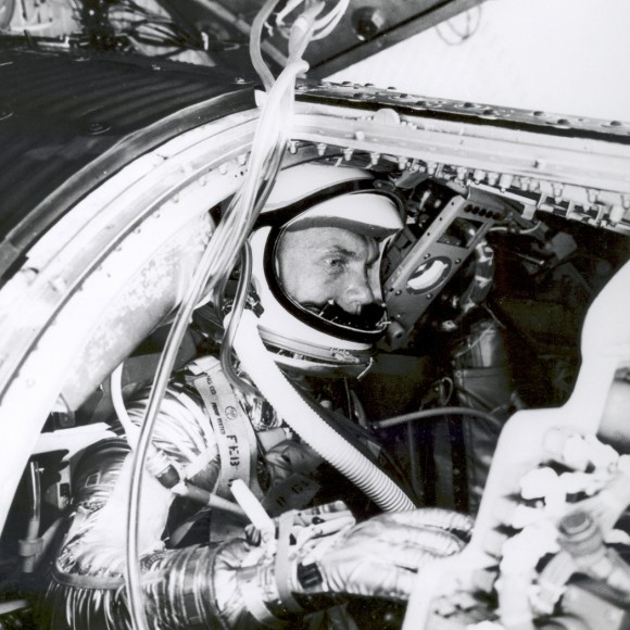 Astronaut John Glenn Undergoes Simulated Orbital Flight Training