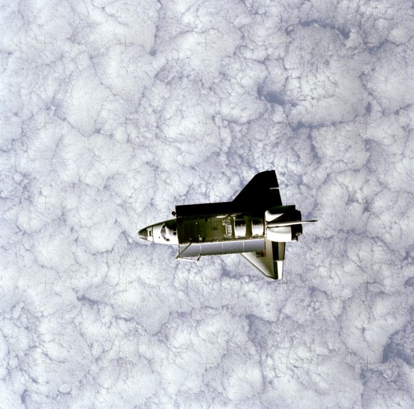 Challenger as seen from SPAS Challenger as seen from SPAS