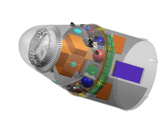 The interior configuration of the Dragon capsule. Credit: SpaceX