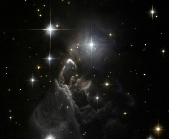 A ghostly nebula, IRAS 05437+2502, captured by the Hubble Space Telescope.