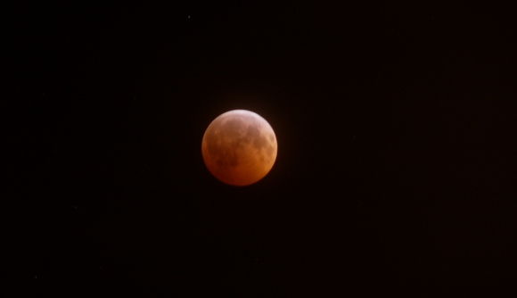 'Even with high cloud, a 7 second exposure brought out the beauty of the eclipsed Moon,' said Mark Zaugg from Calgary, Alberta, Canada.