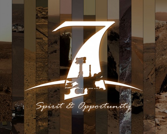 7 years on Mars for Spirit and Opportunity. Poster by Glen Nagle. Click for access to downloadable versions.