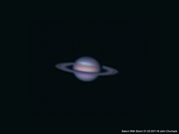 Saturn with Storm 1-22-2011