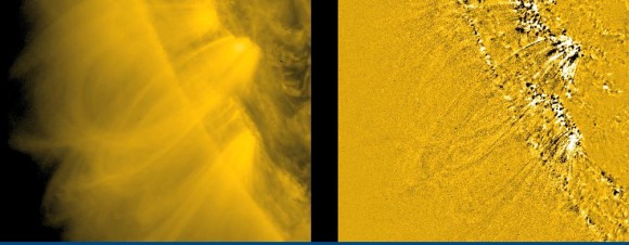 Solar spicules as imaged by NASA's Solar Dynamics Observatory. Credit: NASA