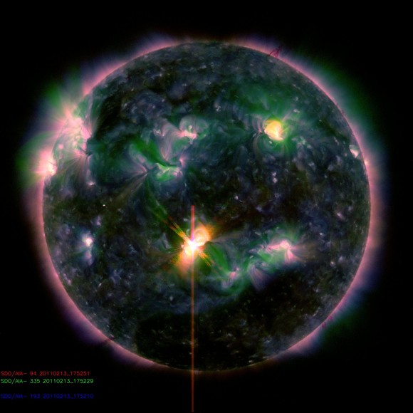Another view from SDO of the flare. Credit: NASA/SDO
