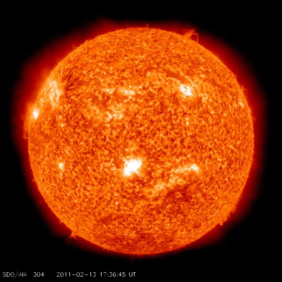 A M6.6-category flare on Feb. 13. Credit: NASA/SDO