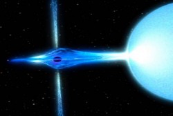 Artist's impression of the Cygnus-X1 binary. Credit: NASA / Honeywell Max-Q Digital Group / Dana Berry