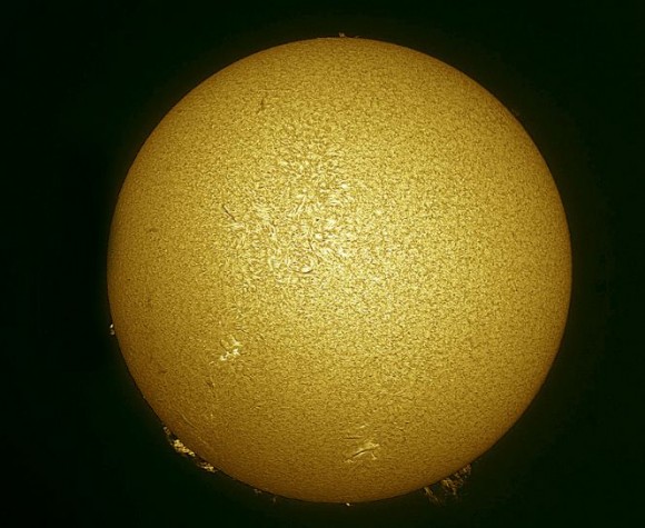 Our Sun on June 6, 2011. Credit: Credit: Cesar Cantu from the Chilidog Observatory in Monterrey, Mexico.