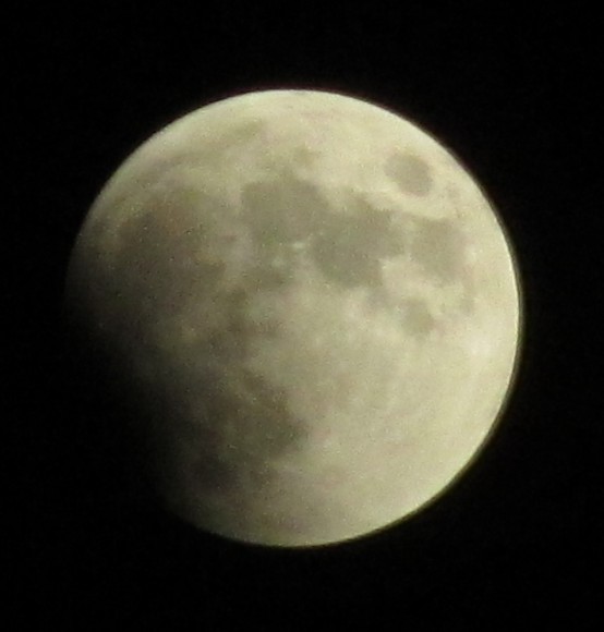The Moon during the early part of the June 15, 2011 eclipse over Tehran, Iran. Credit: Saeed Amiri and Hadi Emami.