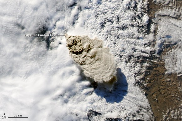 Chile’s Puyehue-Cordón Caulle volcano on June 4, 2011. Credit: NASA/Aqua - MODIS