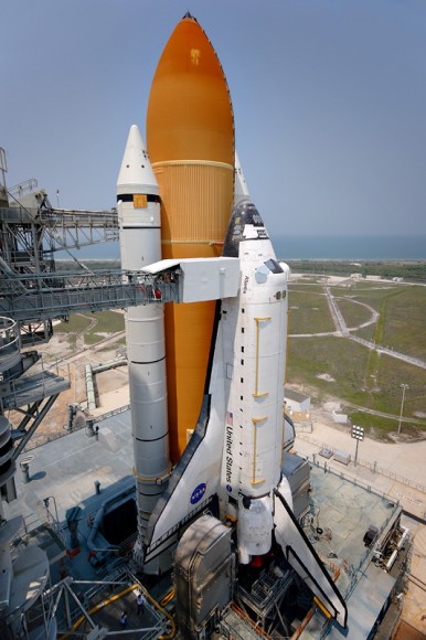A view of Atlantis from the gantry. Credit: Mike Deep for Universe Today.