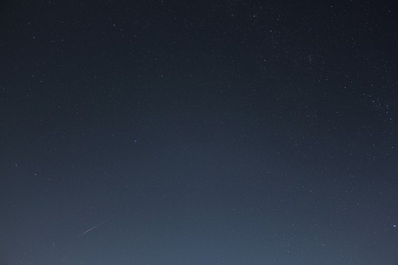 Faint meteor. Credit: Andrei Juravle, Timisoara, Romania. Click for larger version on Flickr.