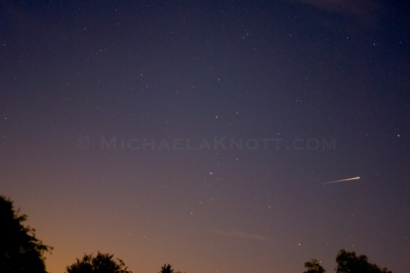 Meteor, or something else? Credit: Michaela Knott.