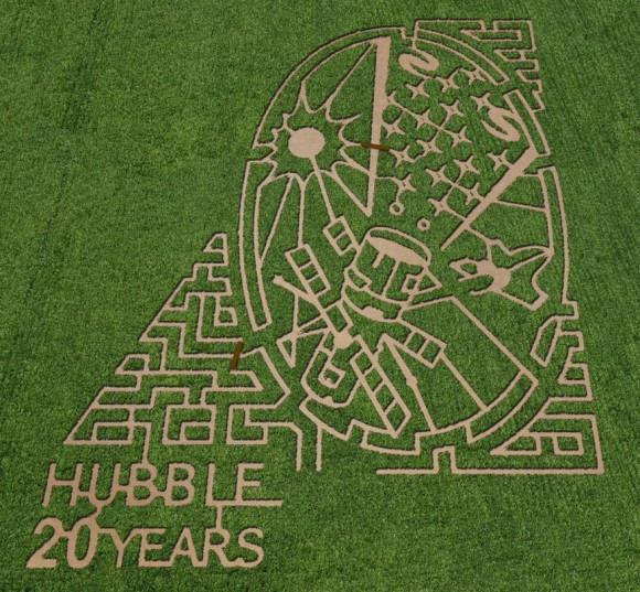 Corn maze at Liberty Ridge Farm in Schaghticoke, New York. Image courtesty of The MAiZE Inc