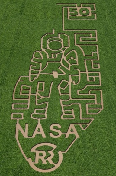 Corn maze at The Rock Ranch; The Rock, Georgia. Image courtesty of The MAiZE Inc