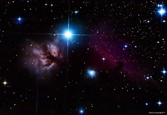 Astrophoto: Flame Nebula and Horsehead Nebula by Fabricio Siqueira
