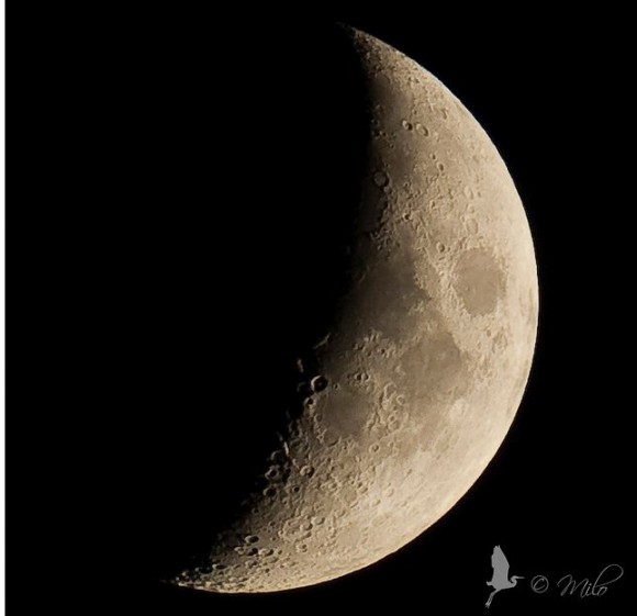 This photo of the Moon was taken on October 2, 2011 in Angera, Lombardy, IT. Credit: Milo. Click image to see on Flickr. This photo of the Moon was taken on October 2, 2011 in Angera, Lombardy, IT. Credit: Milo. Click image to see on Flickr.