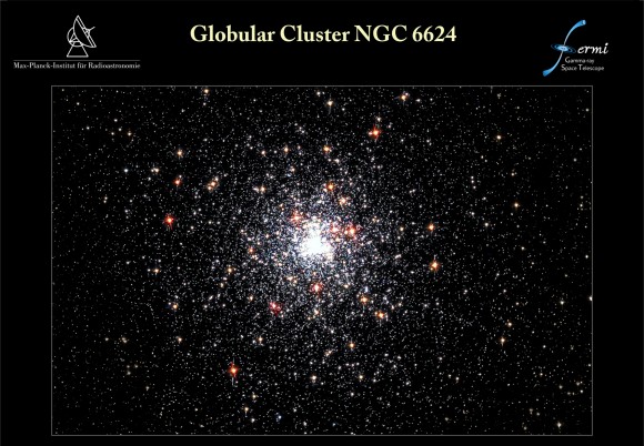 Globular clusters are ancient groupings of stars that orbit our galaxy. This view of globular cluster NGC 6624 was imaged by NASA's Hubble Space Telescope. The cluster is 27,000 light-years away and lies farther than the center of our galaxy in the constellation Sagittarius. Credit: NASA/ESA/I. King, Univ. of Calif., Berkeley/Wikisky.org