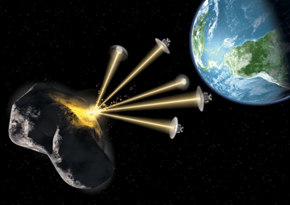 Artist concept of the Mirror Bees. Credit: The Planetary Society