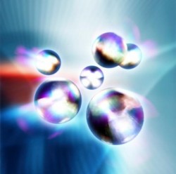 Quantum theory includes strange particles like these quarks, seen here in a three-dimensional computer-generated simulation. PASIEKA/SPL