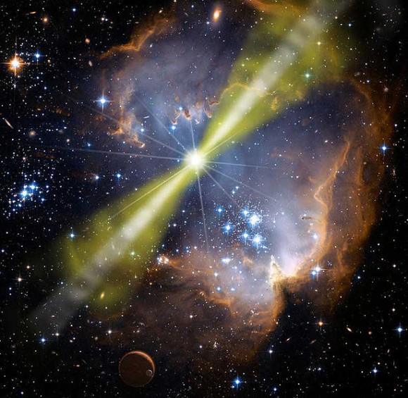 Artist illustration of a Gamma Ray Burst