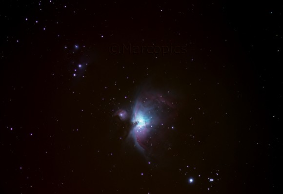 The Great Orion Nebula taken from Italy by Marco T.