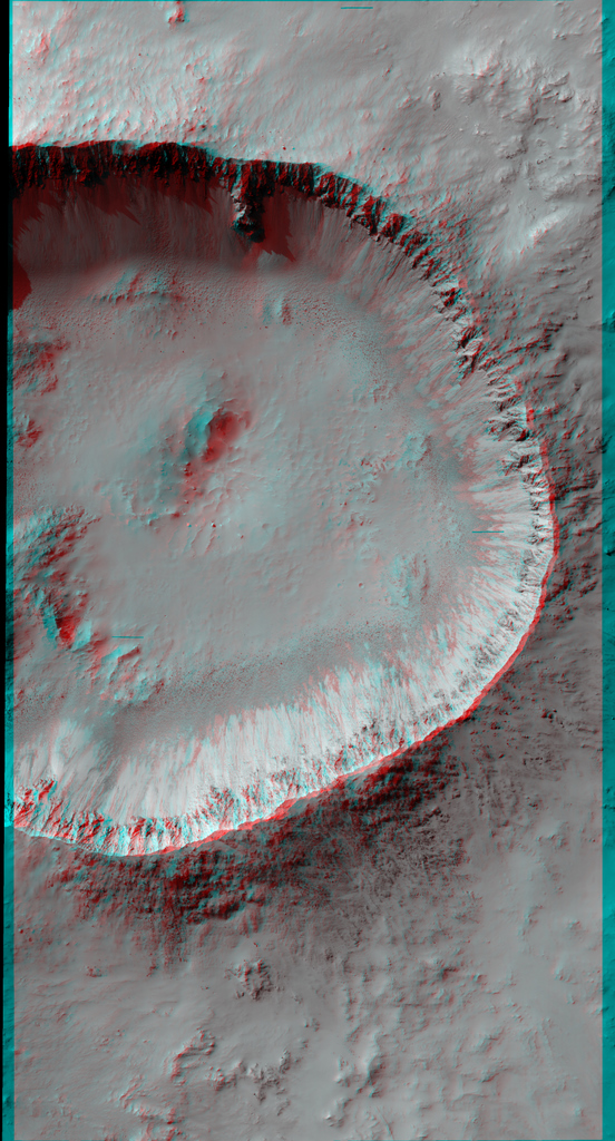 A well-preserved and unnamed impact crater on Mars, as seen by the HiRISE camera on the Mars Reconnaissance Orbiter. Credit: NASA/JPL/University of Arizona