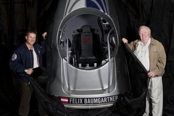 Felix Baumgartner (AUT) and USAF colonel (ret.) Joe Kittinger (USA) - Capsule