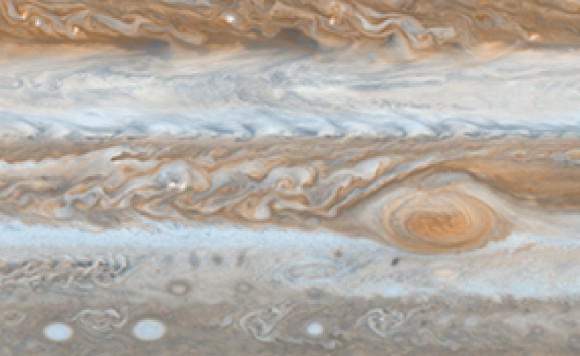 Jupiter's jet streams. Image credit: NASA/JPL/SSI