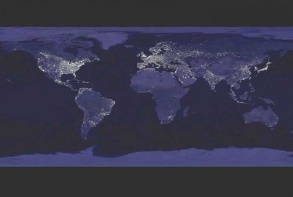 Earth at Night. Courtesy DMSP and NASA