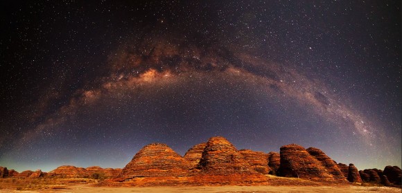 milky way over bungle bungles