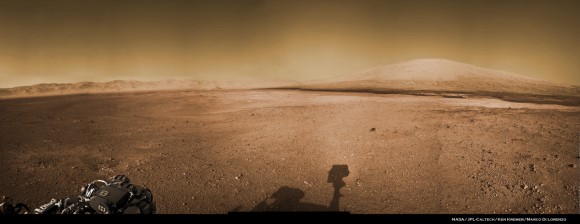 Curiosity Mount Sharp and Gale Crater sol 12_F5bc_Ken Kremer