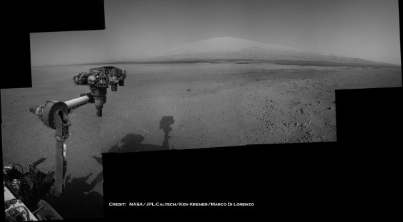 Curiosity aims at Mount Sharp Sol 14_3c_Ken Kremer