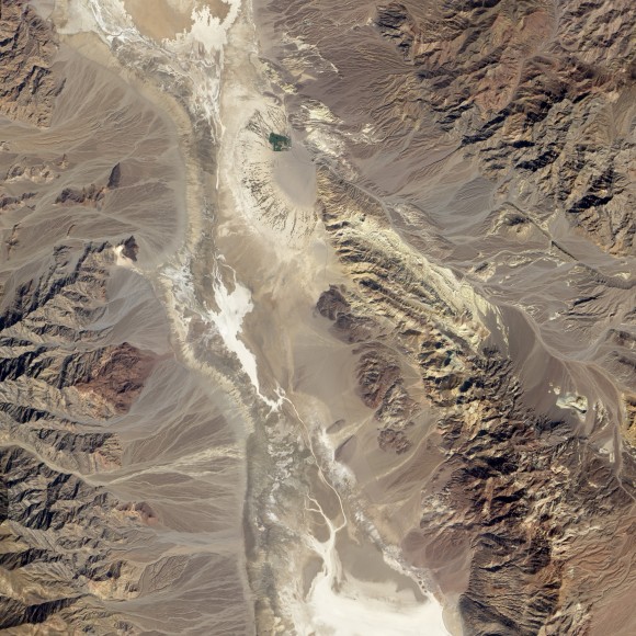 Badwater Basin in Death Valley National Park area from NASA's EO-1 satellite