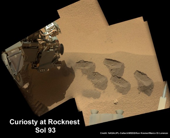 Cusiosity Sol 93_Aa_Rocknest scoops_Ken Kremer