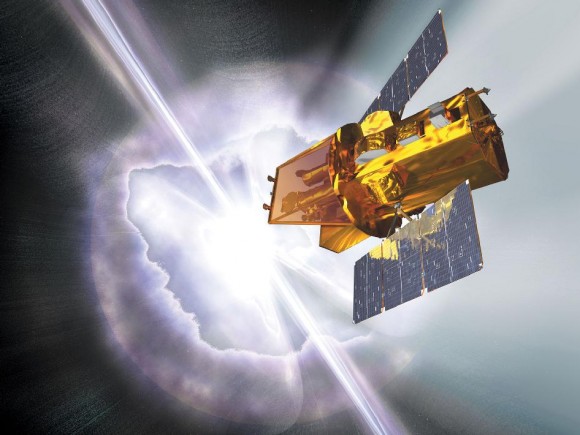 Artist's conception of the SWIFT satellite. Credit: NASA