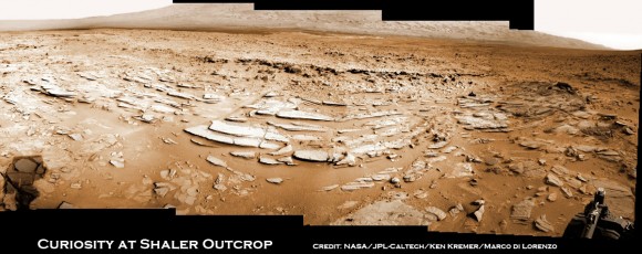 Curiosity at Shaler Sol 120c_Ken Kremer