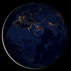 City lights of Africa