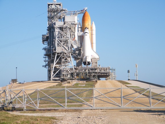 Launcpad 39A in March, 2010, with Discovery on deck for the STS-131 mission. Credit: Nancy Atkinson