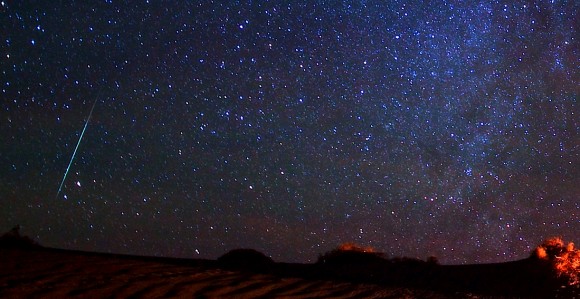 Meteor still shot from 'Death Valley Dreamlapse.' Credit: Gavin Heffernan/Sunchaser Pictures.<br />